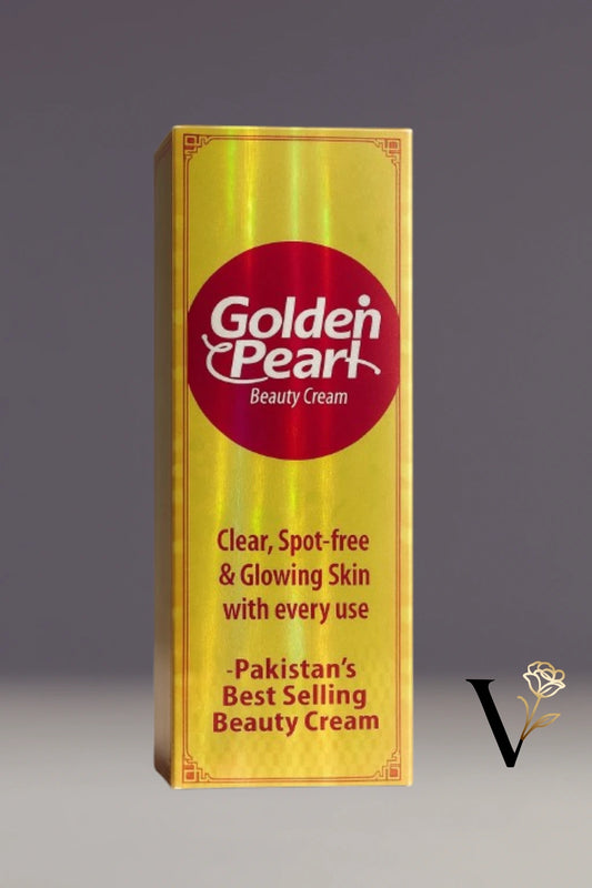 Golden Pearl Beauty Cream box on a gray background